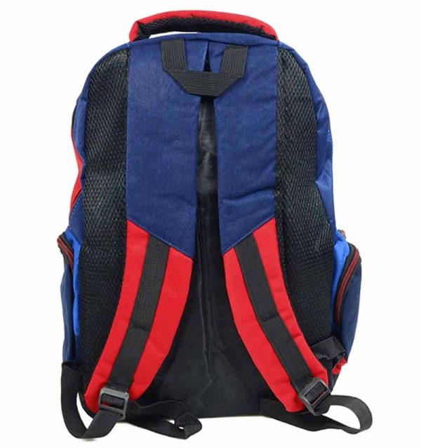 Plecak dziecięcy granatowo czerwony - z tyłu