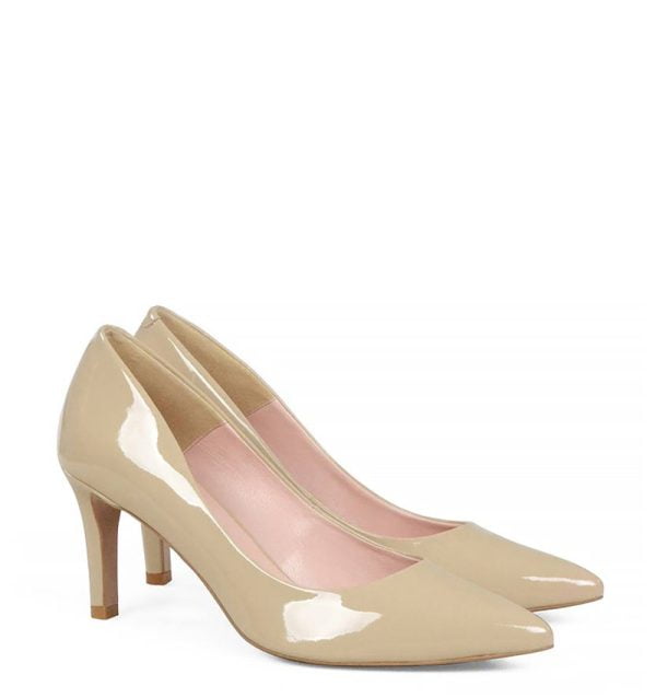 RIKO - klasyczne czółenka na średniej szpilce - po skosie