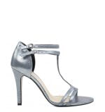 ERIN - Piękne, srebrne szpilki - bokiem