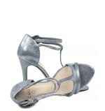 ERIN - Piękne, srebrne szpilki - z przodu