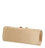 Torebka złota kopertówka satynowa kokardka - z tyłu