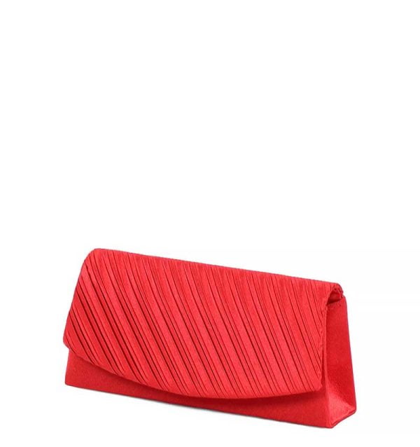 torebka-kopertowka-mala-prazki-czerwona-satyna.jpg Torebka kopertówka mała prążki czerwona satyna - po skosie