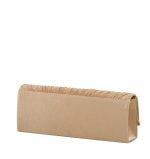 Torebka złota kopertówka satyna złote okucia