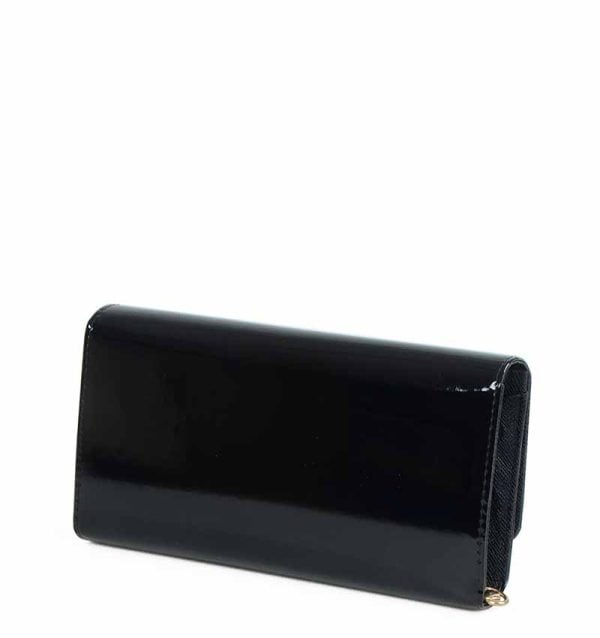 Torebka czarna kopertówka portmonetka - z tyłu