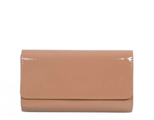 Torebka mokka kopertówka portmonetka - z przodu