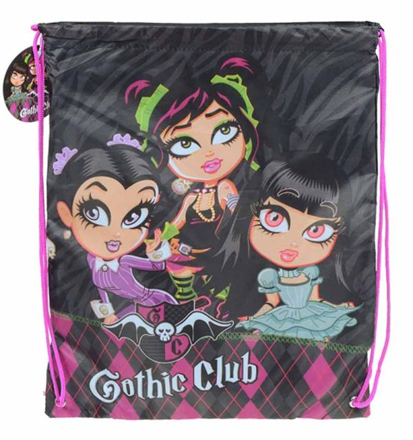worek-szkolny-na-kapcie-dziewczynki-gothic.jpg Worek szkolny na kapcie dziewczynki gothic - z przodu