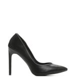 czarne szpilki matowe - bokiem