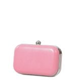 Różowa kopertówka z zapinaniem w kształcie kulki - z przodu