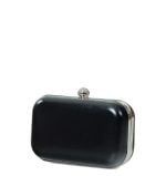 Czarna kopertówka z zapinaniem w kształcie kulki - z przodu