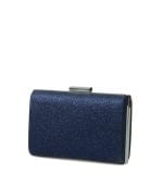 Granatowa brokatowa kopertówka - z przodu