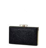 czarna torebka prostokątna - z przodu