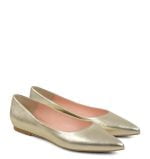 Baleriny Emily złote ze skóry licowej naturalnej od marki GASSU - po skosie