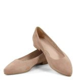 Baleriny LAIA beżowe ze skóry zamszowej naturalnej od marki GASSU - z przodu