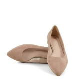Baleriny LAIA beżowe ze skóry zamszowej naturalnej od marki GASSU - z przodu