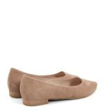 Baleriny LAIA beżowe ze skóry zamszowej naturalnej od marki GASSU - z przodu