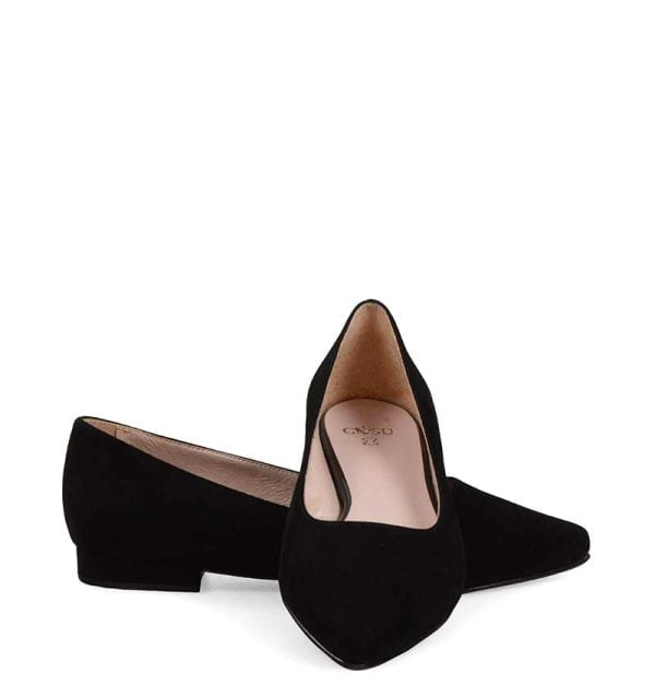 laia-black-zam-5 Baleriny LAIA czarne ze skóry - z przodu