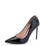 VG Czółenka FRIGILIANA szpilki czarne lakier - bokiem