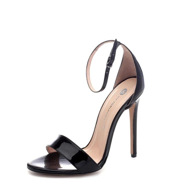 Granada sandałki wysokie szpilki czarne od VG - po skosie