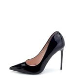 VG Czółenka FRIGILIANA szpilki czarne lakier - bokiem