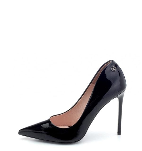 VG Czółenka FRIGILIANA szpilki czarne lakier - bokiem