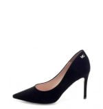 VG Czółenka ORVELA szpilki czarne zamsz naturalny - bokiem