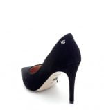 VG Czółenka ORVELA szpilki czarne zamsz naturalny - po skosie