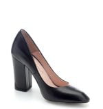 VG Czółenka ALMERIA czarne licowe słupek - po skosie