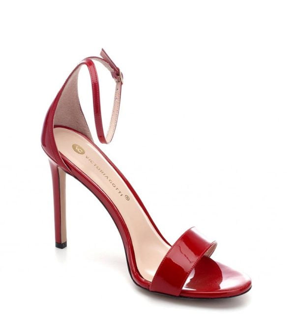Marbella czerwone sandałki na szpilce od VG - po skosie