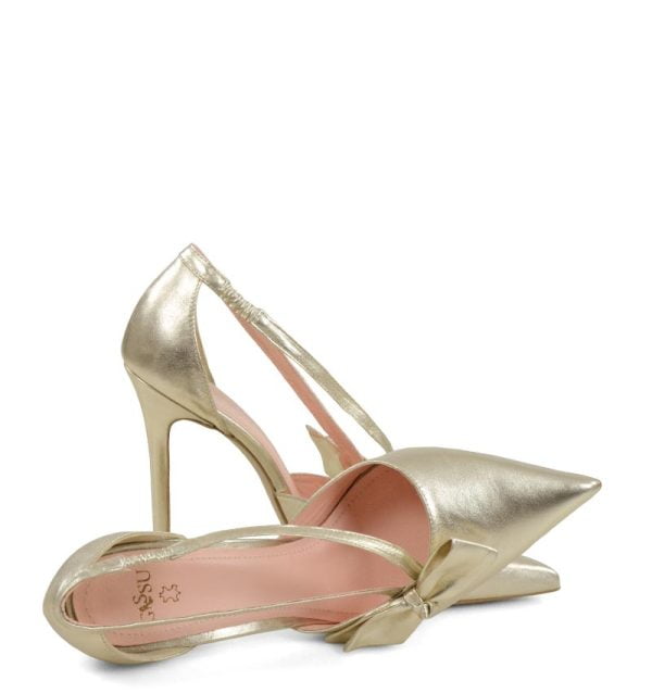 emma-gold-lic1 GASSU czółenka EMMA złote szpilki - z przodu