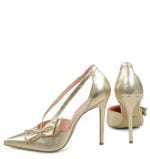 GASSU czółenka EMMA złote szpilki - z tyłu