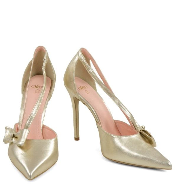 emma-gold-lic3 GASSU czółenka EMMA złote szpilki - z przodu