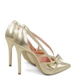 GASSU czółenka EMMA złote szpilki - po skosie