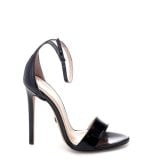 Granada sandałki wysokie szpilki czarne - bokiem