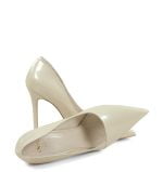 GASSU HAILEY – Szpilki ecru z perłowej skóry - z przodu