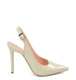 LARISSA czółenka GASSU na szpilce ecru - bokiem