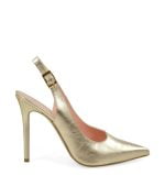 LARISSA czółenka GASSU na szpilce z paseczkiem na pięcie ZŁOTE - bokiem