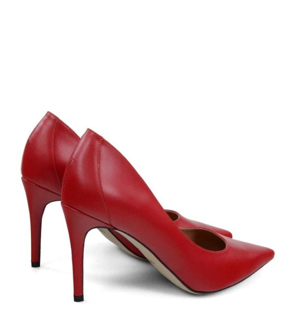 czółenka LILY od GASSU Czerwone szpilki - po skosie