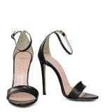 NATALIE od GASSU czarne sandałki na szpilce - z przodu