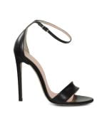 NATALIE od GASSU czarne sandałki na szpilce - bokiem