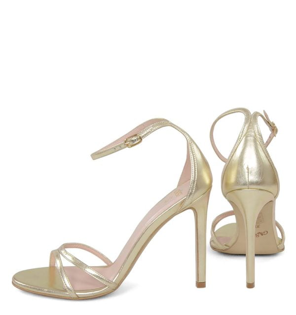 GASSU Sandałki SOPHIA złote szpilki - z tyłu