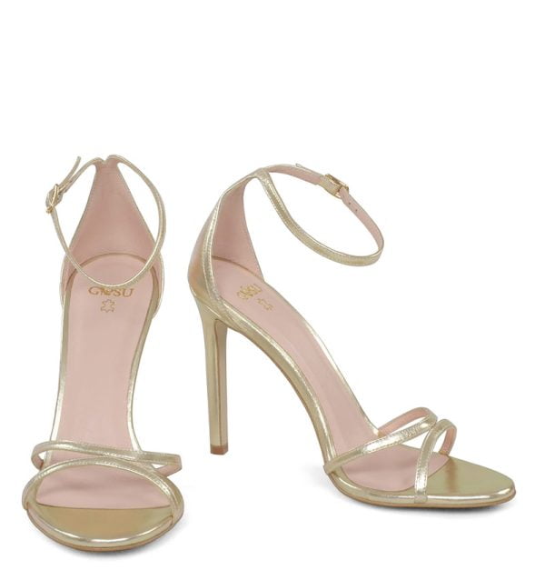 GASSU Sandałki SOPHIA złote szpilki - z przodu