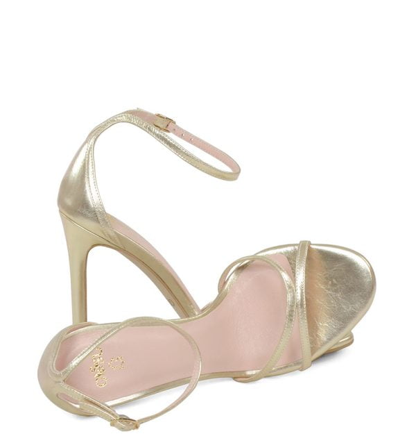 GASSU Sandałki SOPHIA złote szpilki - z przodu