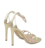 GASSU Sandałki SOPHIA złote szpilki - po skosie