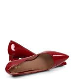 ADEL czółenka czerwone lakierowane na niskim obcasie - z przodu