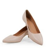 MICHELLE od GASSU Czółenka na niskiej szpilce w odcieniu pudrowego różu - z przodu