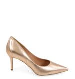 VICTORIA od GASSU złote szpilki niskie - bokiem