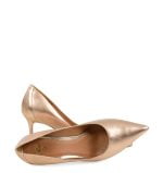 VICTORIA od GASSU złote szpilki niskie buty na wesele - z przodu