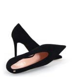 VENEZIA czarne szpilki zamszowe - z przodu