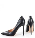 VENEZIA czarne szpilki licowe - z tyłu