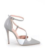 Venezia szpilki szare - bokiem